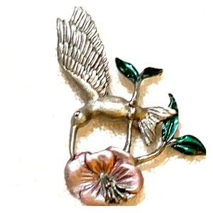 Pewter Spoon brand artisan Hummingbird pin